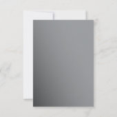 Invitation Fête d'Halloween gris crâne floral (Dos)