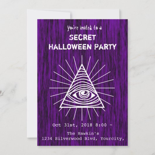Invitation Fête d'Halloween Illuminati (Devant)