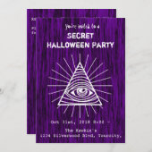 Invitation Fête d'Halloween Illuminati (Devant / Derrière)