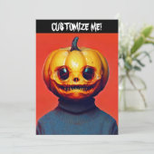 Invitation Fête d'Halloween Jack-O-Lantern (Debout devant)