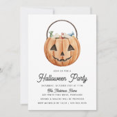 Invitation Fête d'Halloween Jack-O-Lantern (Devant)