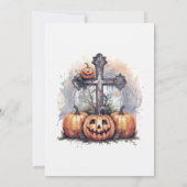 Invitation Fête d'Halloween Jack-O-Lanterns éffrayant (Dos)