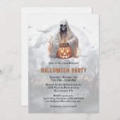 Invitation Fête d'Halloween Jack-O-Lanterns éffrayant (Devant / Derrière)