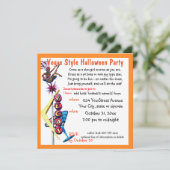 Invitation Fête d'Halloween Las Vegas Showgirl (Debout devant)