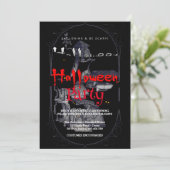 Invitation Fête d'Halloween Maison Gothique Vintage (Debout devant)