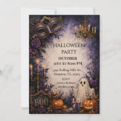 Invitation Fête d'Halloween Mascarade Fantomatique (Devant)