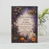 Invitation Fête d'Halloween Mascarade Fantomatique (Debout devant)