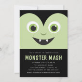 Invitation Fête d'Halloween Mash de Monstre Vampire Mignon (Devant)
