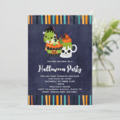 Invitation Fête d'Halloween mignonne et effrayante (Debout devant)