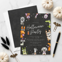 Fête d'Halloween mignonne et effrayante à l'aquare