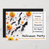 Invitation Fête d'Halloween moderne (Devant / Derrière)