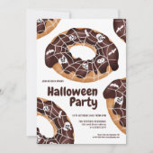 Invitation Fête d'Halloween moderne avec araignée éffrayante  (Devant)