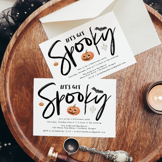 Invitation Fête d'Halloween moderne et Éffrayante