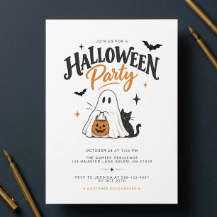 Invitation Fête d'Halloween moderne et mignonne pour enfants