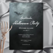 Invitation Fête d'Halloween Moody Minuit Bat & Fog
