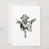 Invitation Fête d'Halloween noir et blanc effrayant (Dos)