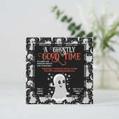 Invitation Fête d'Halloween ou Maison hantée (Debout devant)