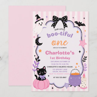 Invitation Fête d'Halloween pastel mignonne (Anniversaire)