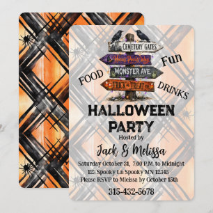 Invitation Fête d'Halloween personnalisable