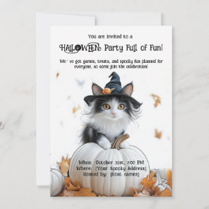 Invitation 🐈 fête d'Halloween ⬛ pleine de plaisir