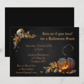 Invitation Fête d'Halloween pour adultes (Devant / Derrière)