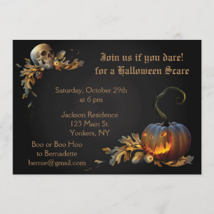 Invitation Fête d'Halloween pour adultes