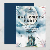 Invitation Fête d'Halloween pour adultes éffrayants Préparez- (Devant / Derrière)