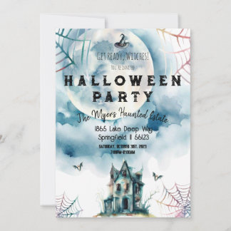 Invitation Fête d'Halloween pour adultes éffrayants Préparez-