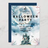 Invitation Fête d'Halloween pour adultes éffrayants Préparez- (Devant / Derrière)