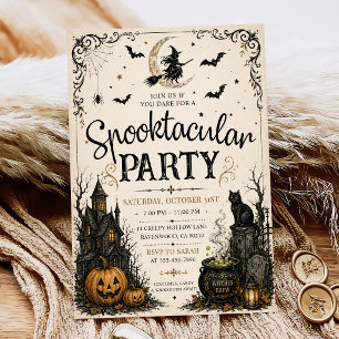 Invitation Fête d'Halloween pour adultes Spooktacular Crâne V