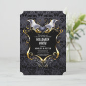 Invitation Fête d'Halloween pour adultes Vampire gothique Vin (Debout devant)