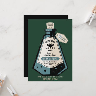 Invitation Fête d'Halloween pour adultes Vintage Chauve-souri