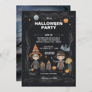 Invitation Fête d'Halloween pour enfants éffrayant