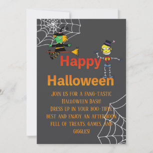 Invitation Fête d'Halloween pour enfants pas si Éffrayants