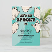 Invitation Fête d'Halloween pour garçons rétro (Debout devant)