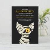 Invitation Fête d'Halloween pour maman chatte éffrayante (Debout devant)