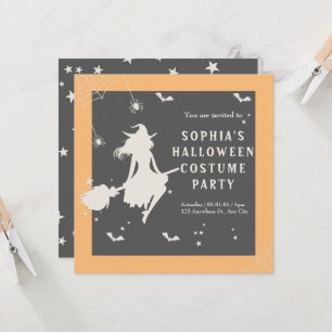 Invitation Fête d'Halloween pour sorcière amicale