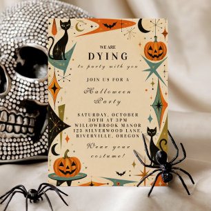 Invitation Fête d'Halloween Rétro Élégante