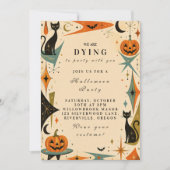 Invitation Fête d'Halloween Rétro Élégante (Devant)
