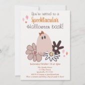 Invitation Fête d'Halloween rose (Devant)