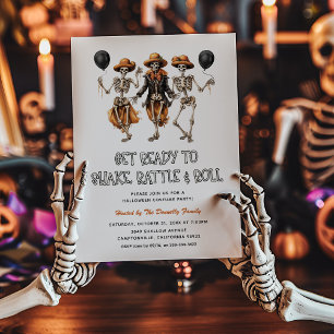 Invitation Fête d'Halloween Shake Rattle Roll pour adultes