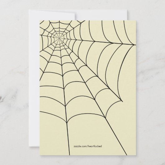Invitation Fête d'Halloween Spiderweb éffrayant (Dos)