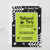 Invitation Fête d'Halloween Spiderweb personnalisée (Devant)