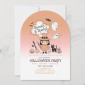 Invitation Fête d'Halloween Spooks & Spells Arch Stripe ID132 (Devant)