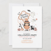 Invitation Fête d'Halloween Spooks & Spells Black ID1325 (Devant)