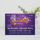 Invitation Fête d'Halloween Spooktacular (Debout devant)