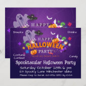Invitation Fête d'Halloween Spooktacular (Devant / Derrière)