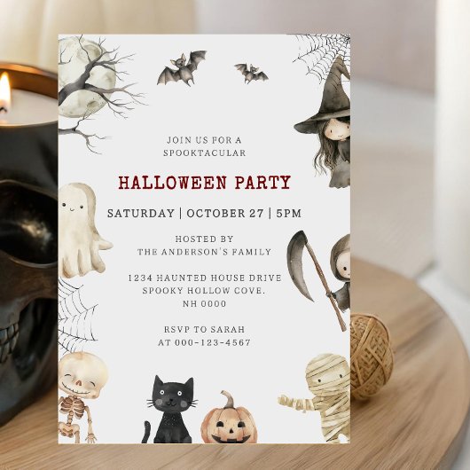 Invitation Fête d'Halloween Spooktacular
