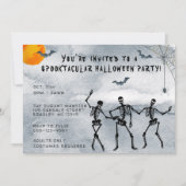Invitation Fête d'Halloween Spooktacular des squelettes (Devant)