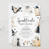 Invitation Fête d'Halloween Spooktacular pour bébé (Devant)